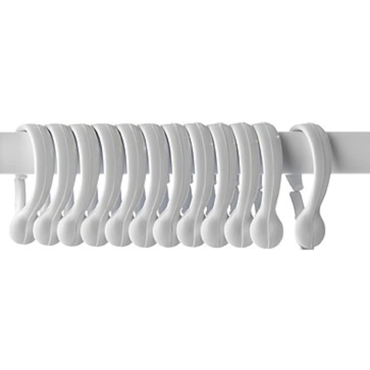 Van Der P Erica2000 ringar till duschdraperi, 12 st, vit