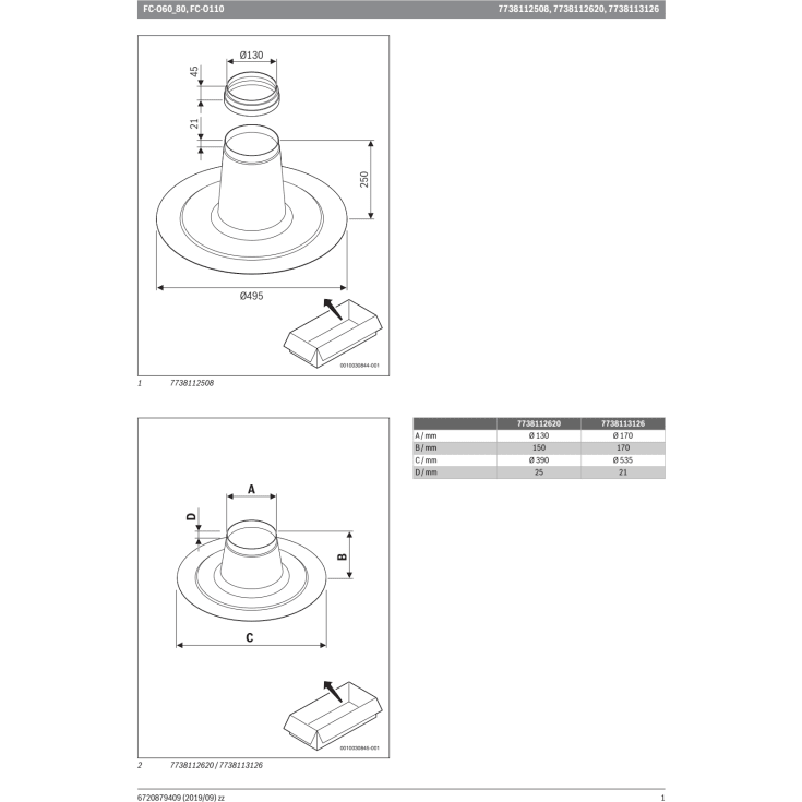 Bosch 125 mm taginddækning 0°, fladt tag og svejsepap, 150 mm