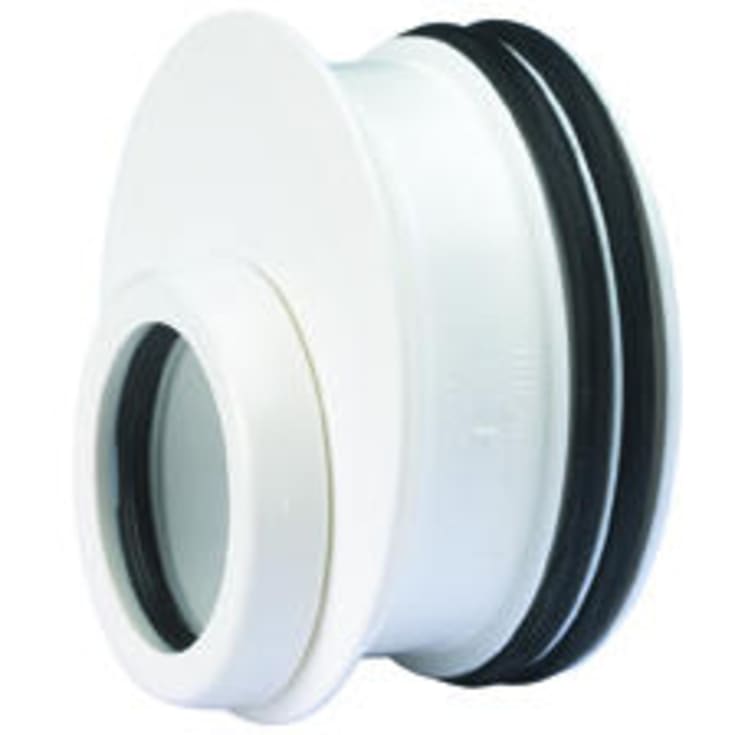 Wavin Wafix reduktion til rørspids, Ø75x32 mm, plast, hvid
