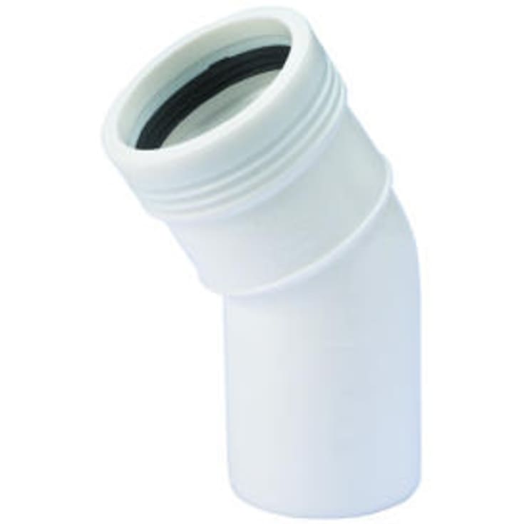 Wavin Wafix afløbsbøjning, 30°, Ø32 mm, plast, hvid