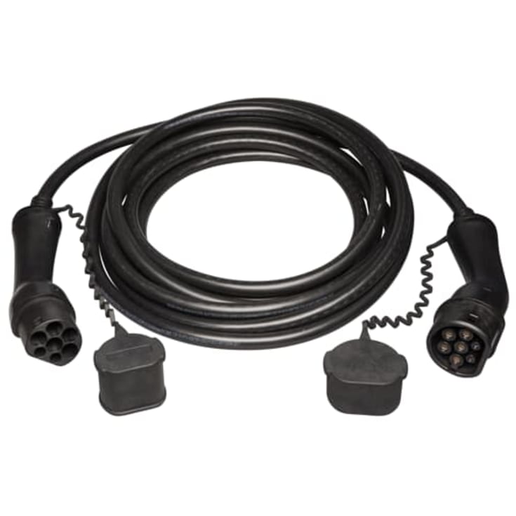 Elbil ladekabel, Type 2 til Type 2 stik, 7 meter, 3-faset 32A