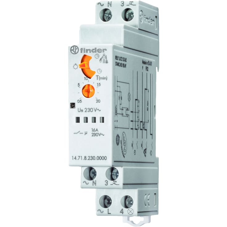 Finder multifuntionsrelæ 1 NO 230 VAC, 16A