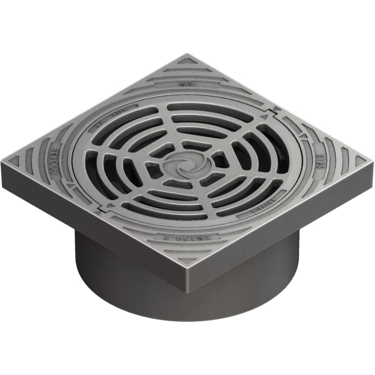 Ulefos 425 x 220 mm karm/rist m/lås, firkantet, fast, 12,5 t, GG