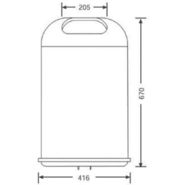 Olga 45 l metal-skraldespand, varmgalvaniseret