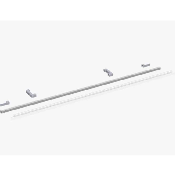 Dansani Match golvprofilsats, vägg och dörr, krom