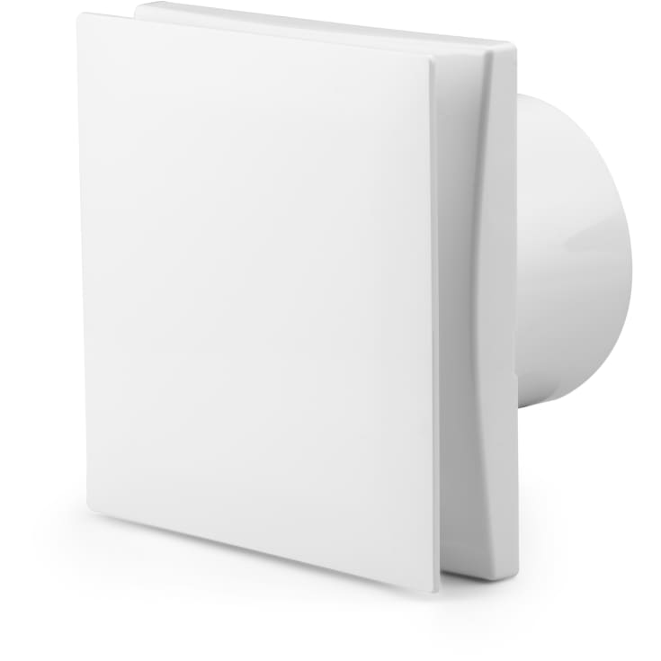 Fresh 100 badventilator, fugtstyring, timer, Ø100 mm, hvid