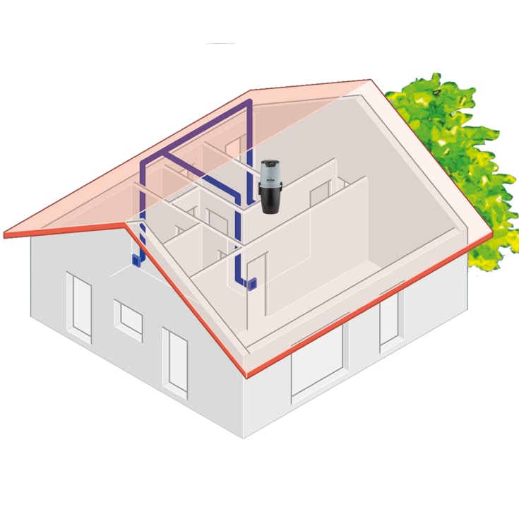 Nilfisk Supreme centralstøvsuger, LCD, op til 500 m²