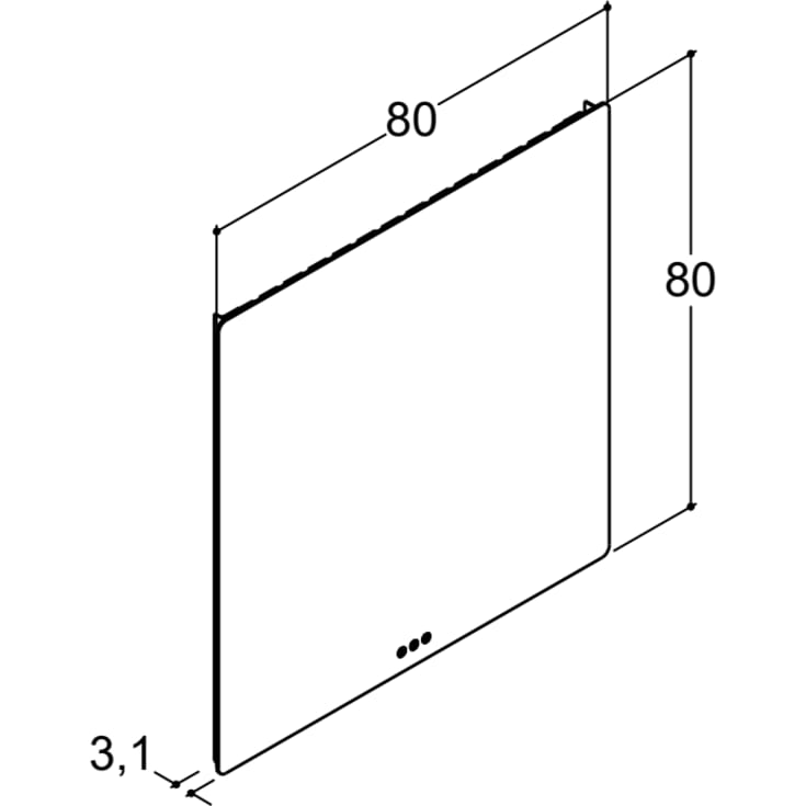 Dansani Soft spejl, 80x80 cm