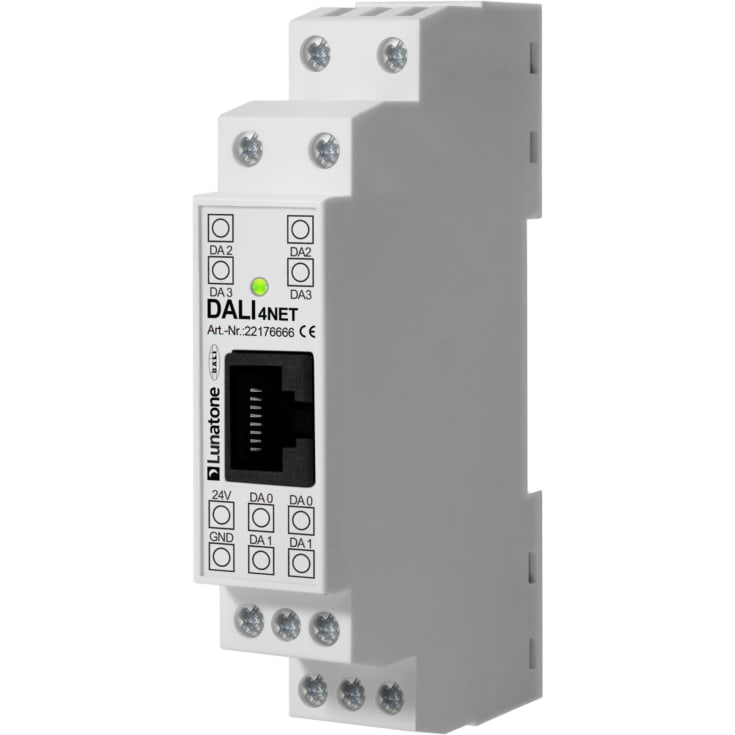 Dali router til styring af 4 segmenter med hver 64 adresser