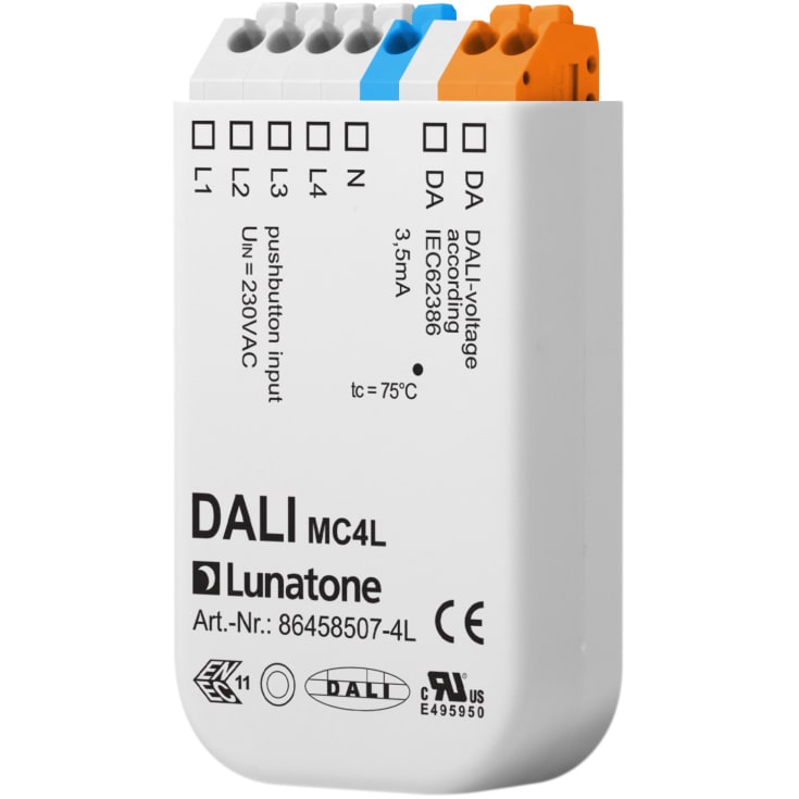 Dali-2 input modul beregnet til 230V afbryder m/fjederretur