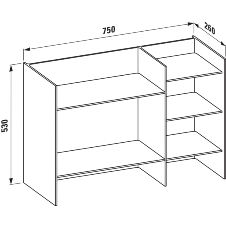 Kartell Laufen Sound Rack hylle, 75x53 cm, rosa