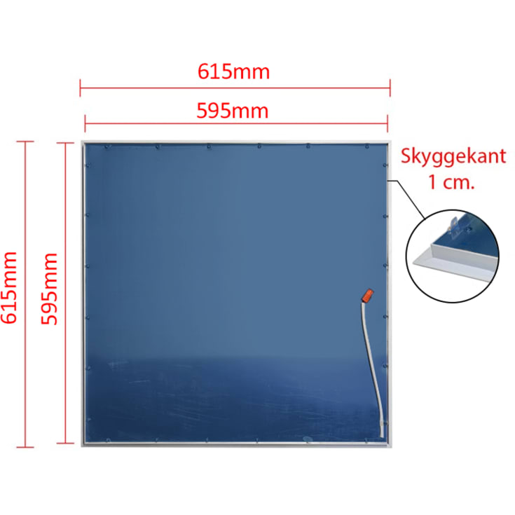 Green:ID indbygningspanel, 3000K, 60x60 cm