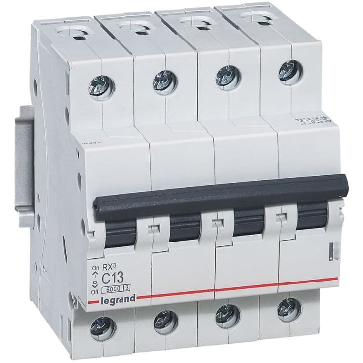Automatsikring RX3 C 13A 4P (3P+N), 4M, 6kA