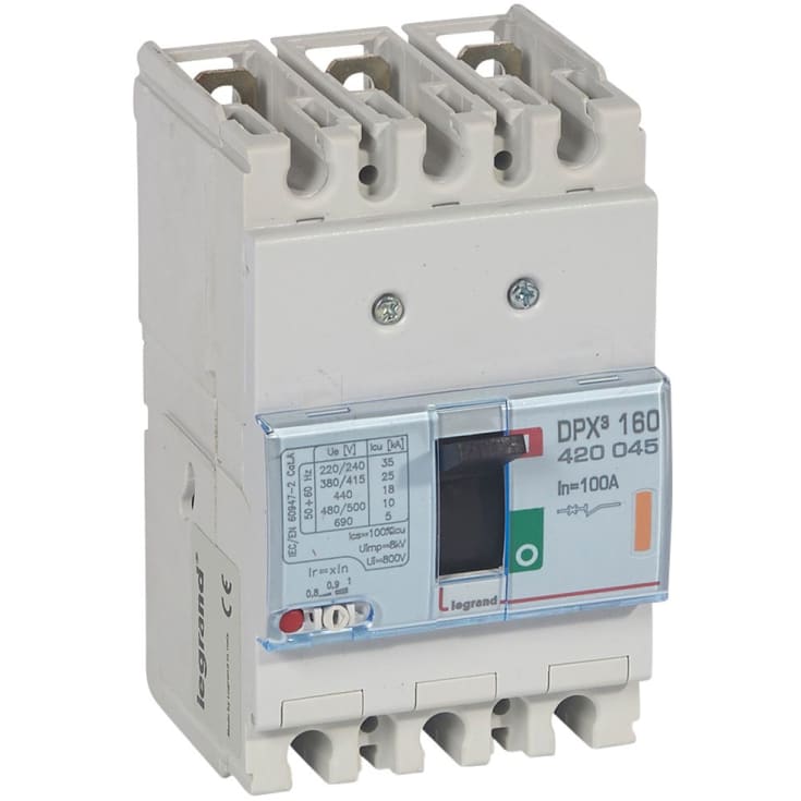 DPX3 160 effektbrytare termomagnetisk 100A 3P 25kA