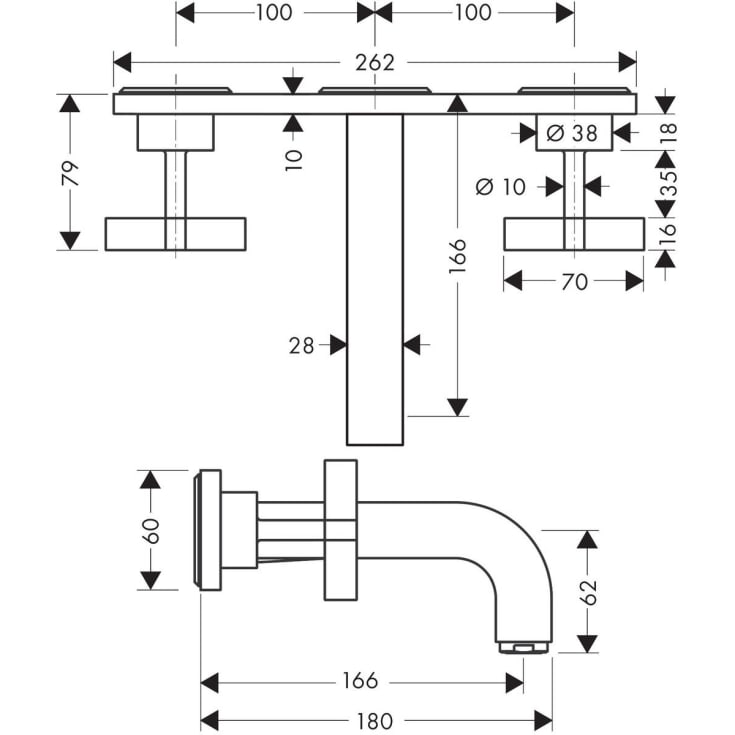 Axor Citterio håndvaskarmatur, krom