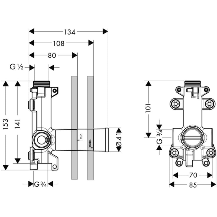 Axor ShowerCollection indbygningsdel