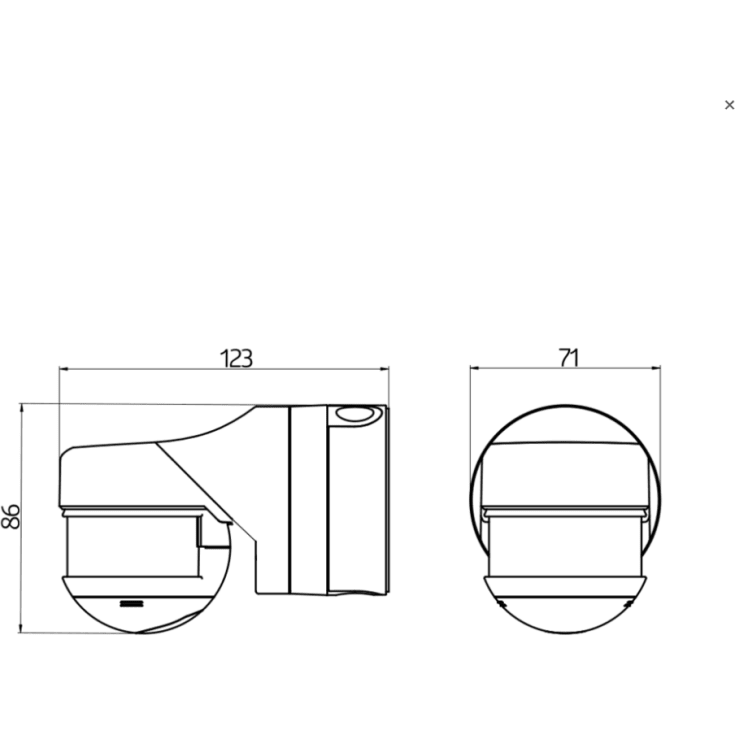 B.E.G. RC-plus nästa N 130 rörelsesensor, vit