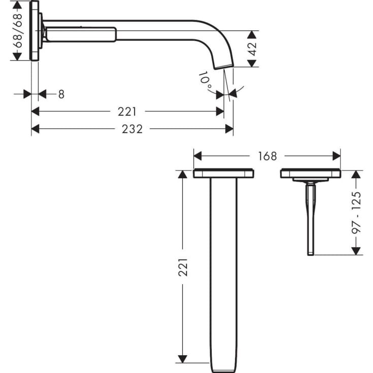 Axor Citterio E håndvaskarmatur, krom