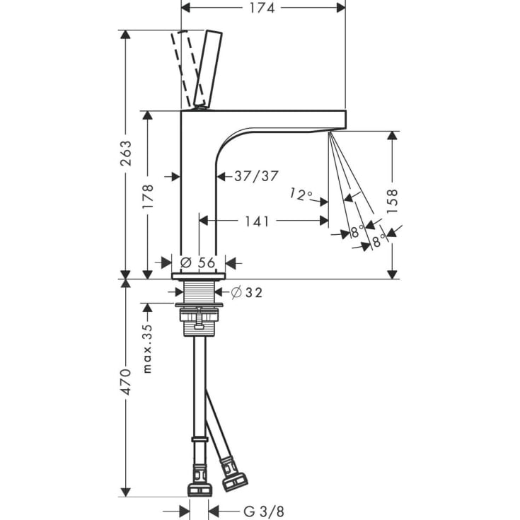 Axor Citterio 160 håndvaskarmatur, krom