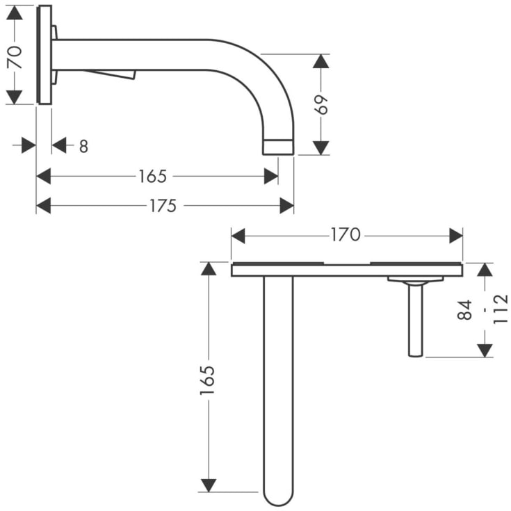 Axor Uno håndvaskarmatur, krom