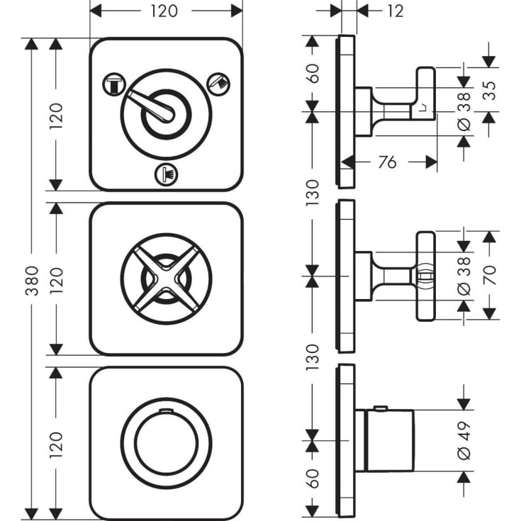AXOR CITTERIO E TERMOSTAT, MED