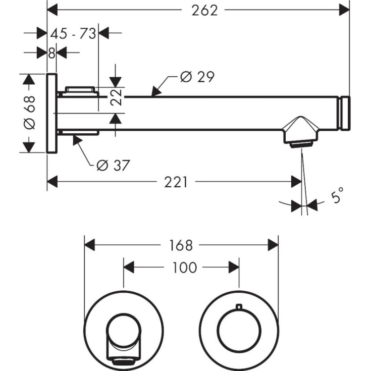 Axor Uno Select håndvaskarmatur, krom