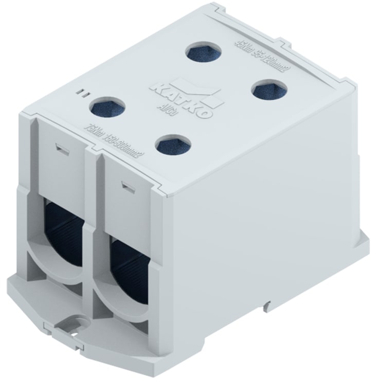 Katko Klemme AL/CU KL2x300, 2x95-300 mm², 800/1040A, grå