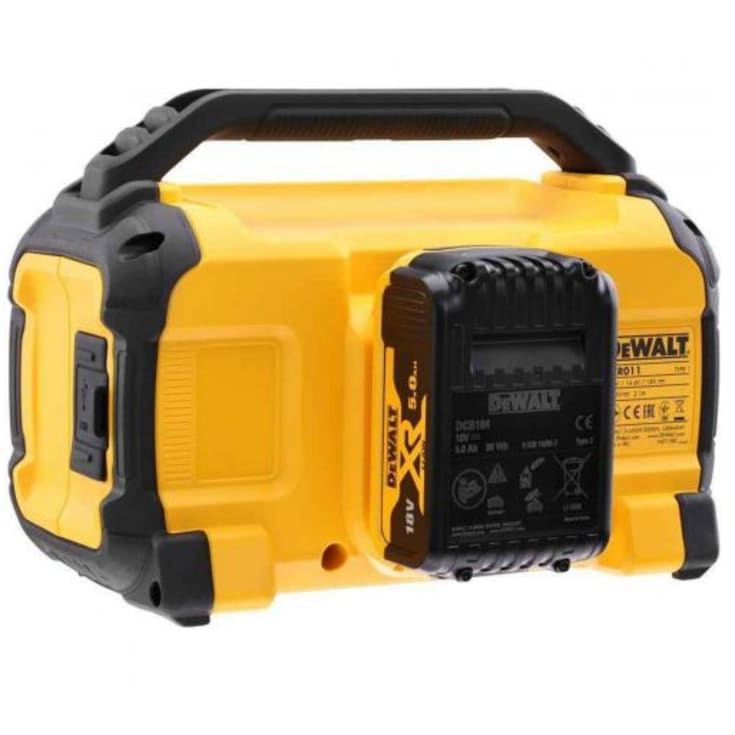 Dewalt 18V XR DCR011 høyttaler med Bluetooth og batteri