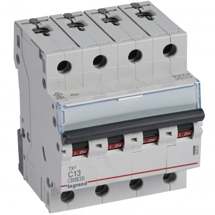Legrand TX3 automatsikring C 4P+N, 13A