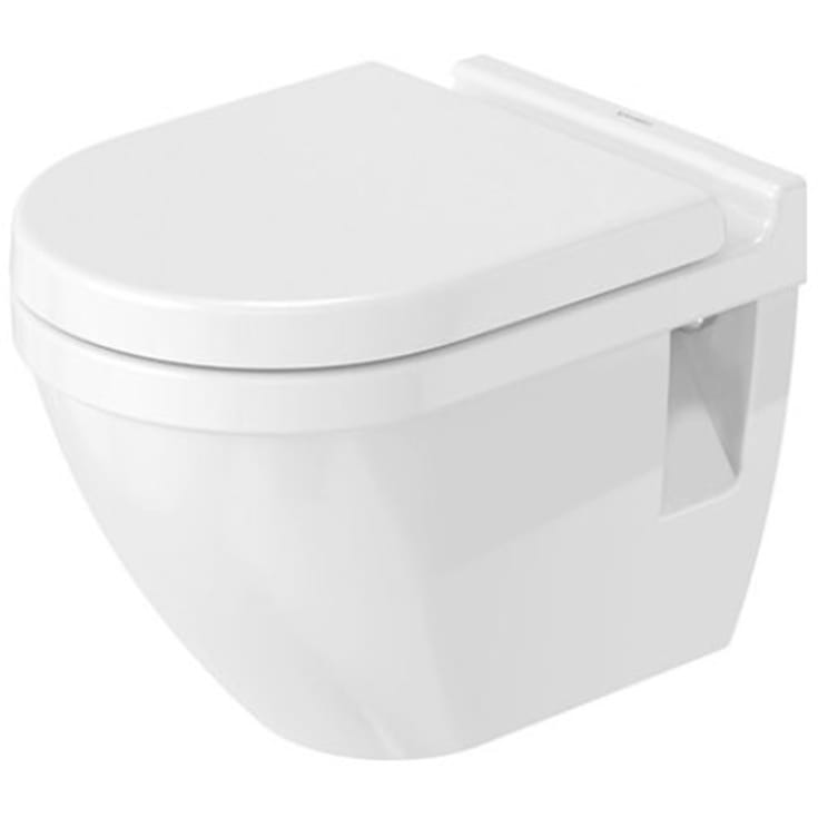 Duravit Starck 3 compact væghængt toilet, skjult montering, hvid