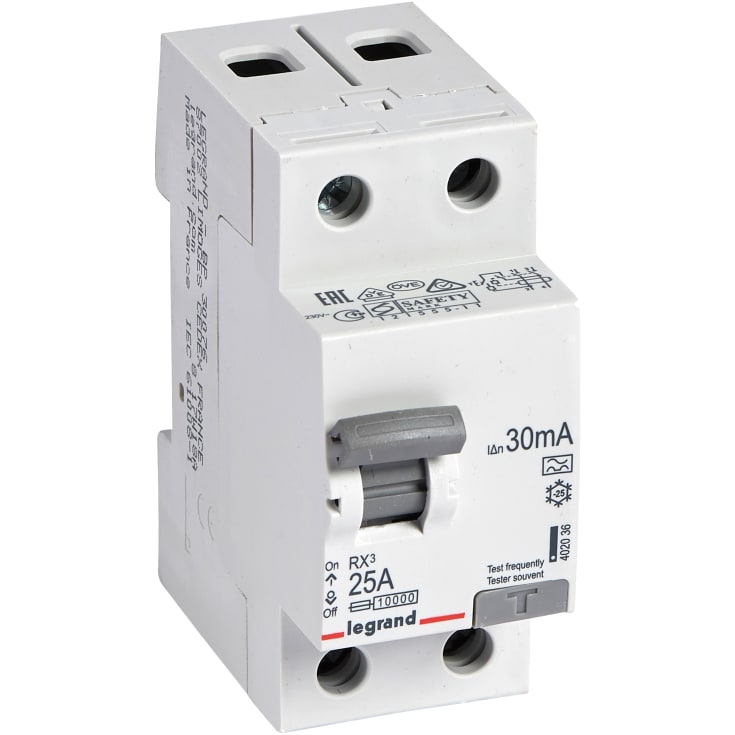 Legrand RX3 HPFI relæ 2P 30 mA, 25 A