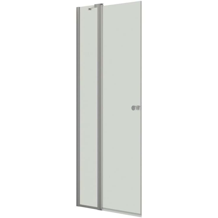 Dansani Match brusedør, model C, 87 cm, klart glas, satin profil