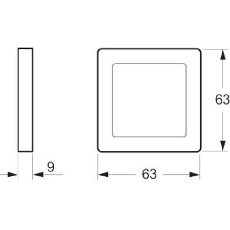 LK Fuga Base 63 ramme, 1 modul, koksgrå