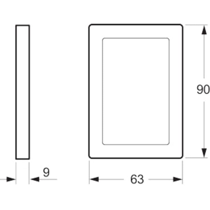 LK Fuga Base 63 Designramme, 1,5M, Hvid