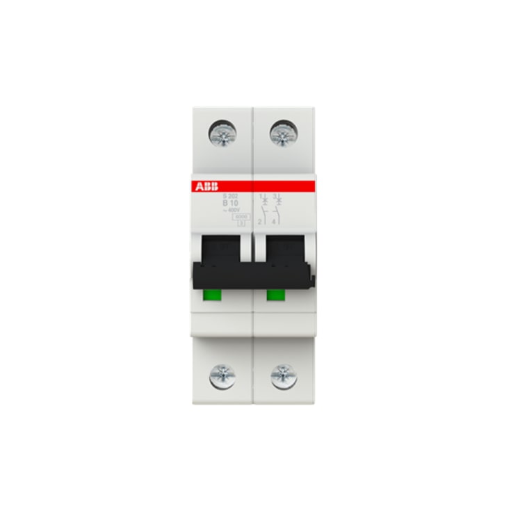 Strömbrytare B 10A 2P, 6kA, S202-B10