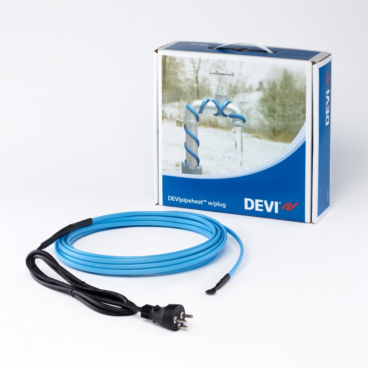 Devi Pipeheat varmekabel til frostsikring, 190W, 19 meter