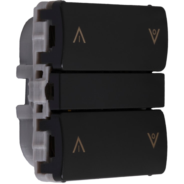 Smartkontakten Zigbee batteritryk til LK Fuga, tænd/sluk og op/ned, grå