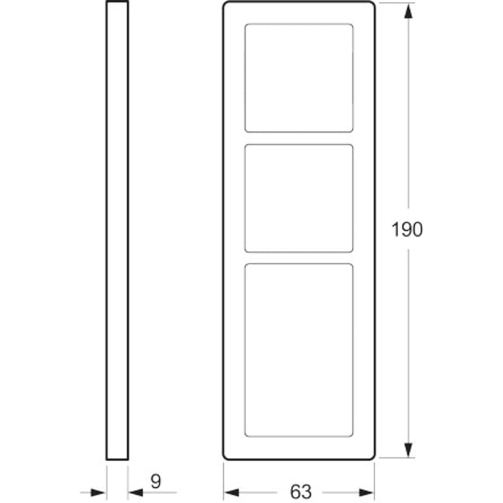 LK Fuga Base 63 Designramme, 3,5M, Hvid