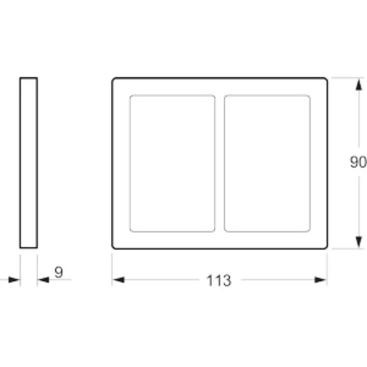 LK Fuga Base 63 ramme, 2x1,5 modul, lysegrå