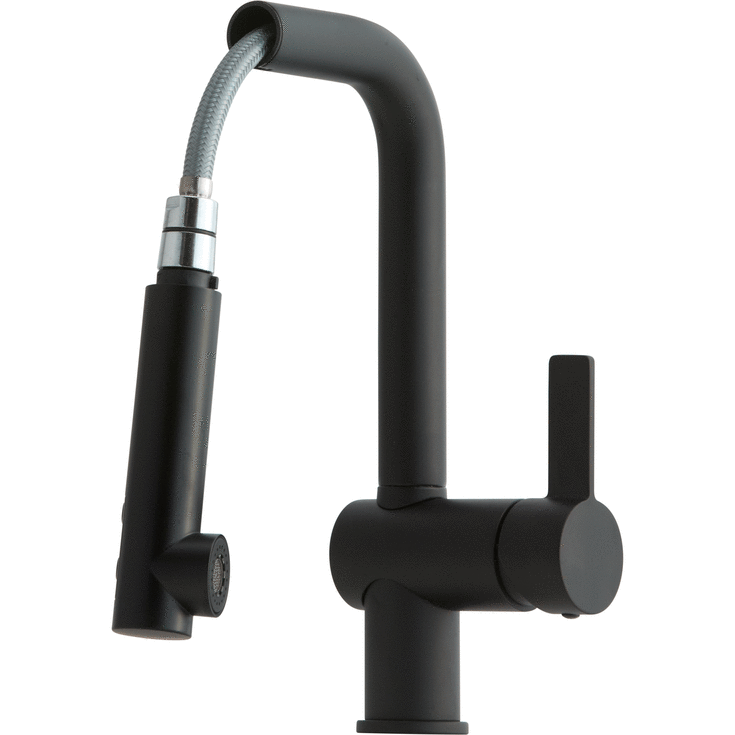 Lavabo Kubus 285 köksblandare, utdragbar pip, matt svart