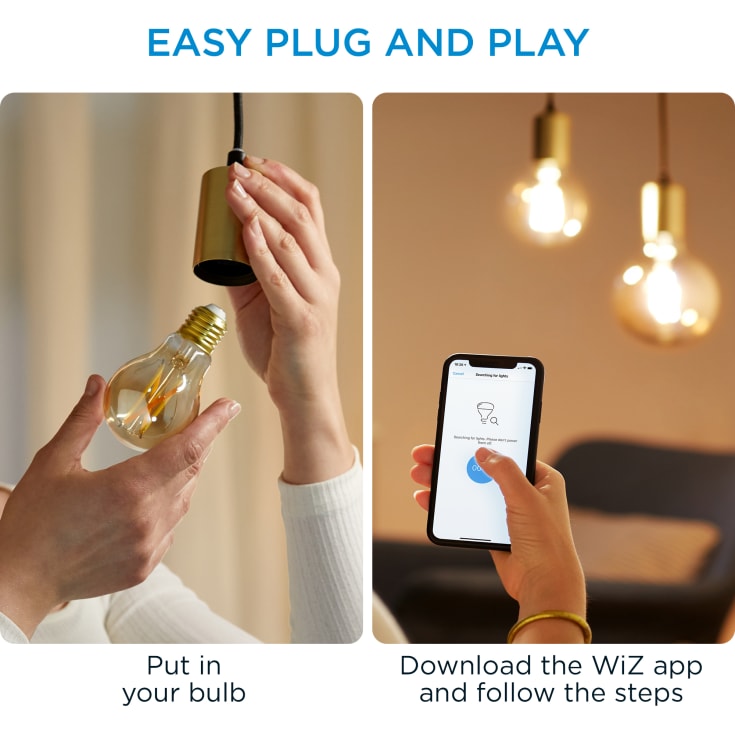 Wiz E27 standardlampa, justerbar vit