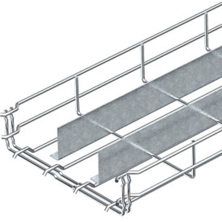 3 meter Gitterbakke GRM 55x400 Med 2 delespor GRM-2T G El-forzinket