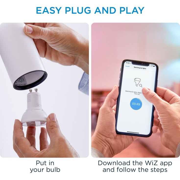 Wiz GU10 spotlampa, justerbar vit, 1 st