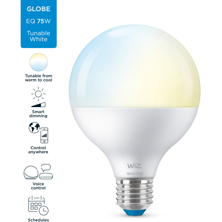 Wiz E27 globepære, 2700K-6500K, 11W
