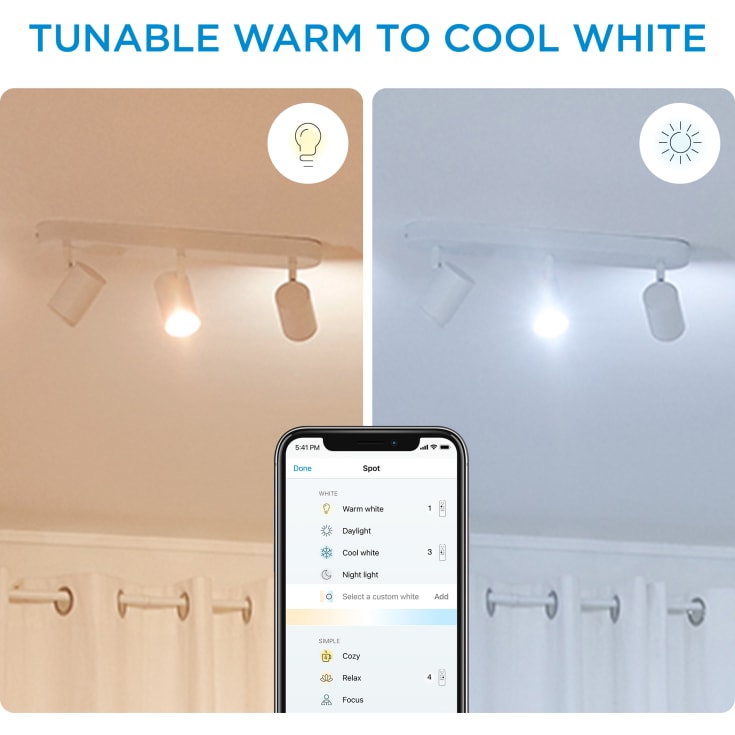 Wiz Imageo spotter i tak, justerbar hvit, hvit