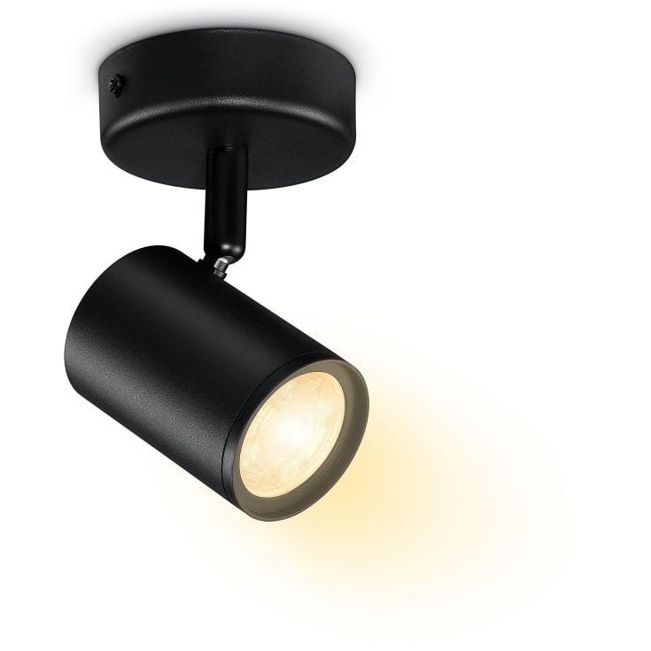 Wiz Imageo vegglampelight, justerbar hvit, 1 spot, sort