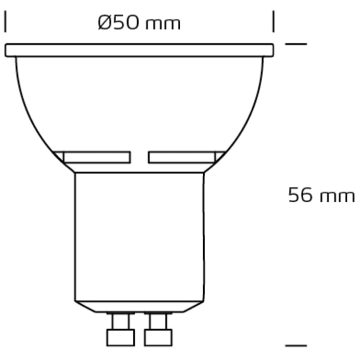 LED-ljuskälla Long Life 5W 2700K, 340lm, GU10, dimbar, mattsvart