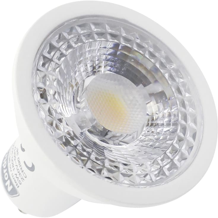 Nordtronic Long Life ljuskälla, LED, 5W, GU10, dimbar, DtW, matt vit