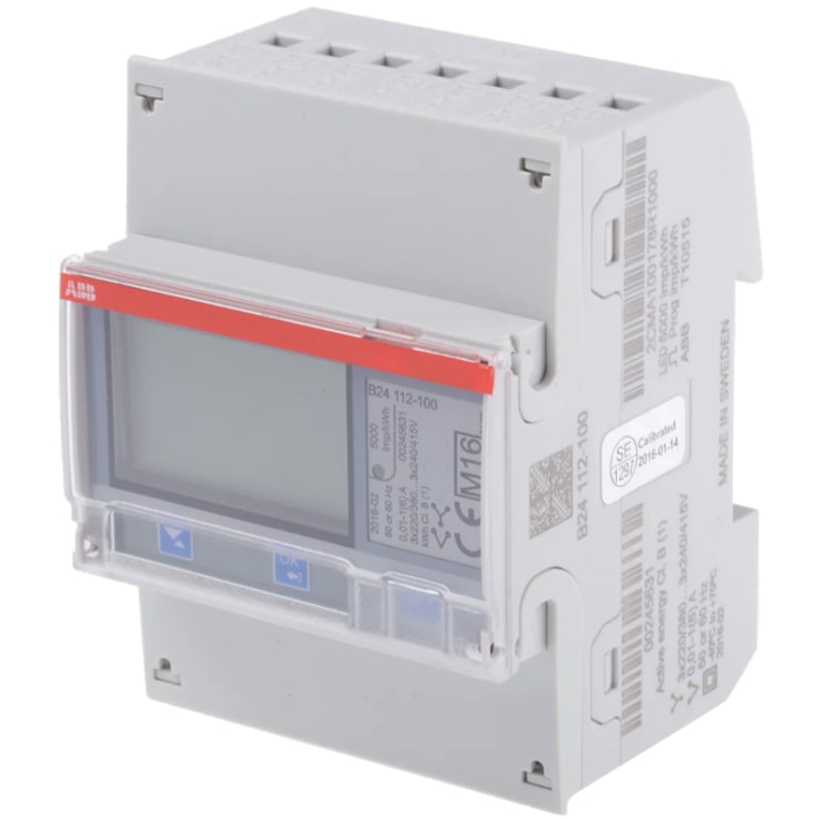 ABB B24 LCD-elmätare, 3P+N, 6A