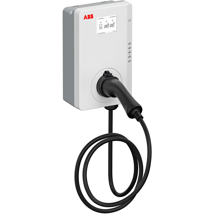 ABB Terra ladeboks, ladekabel, AC, RFID, 22kW, 32A